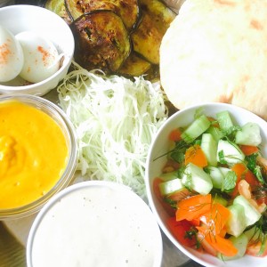 ingredients for assembling sabich