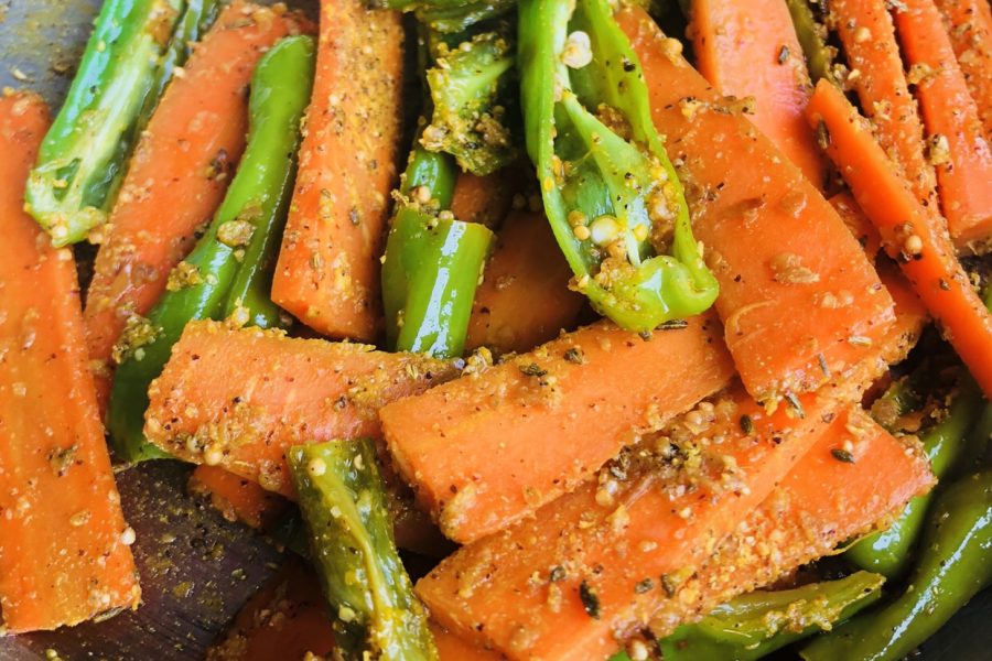 Fresh Gajar and Mirchi Pickle for Chana bhatura